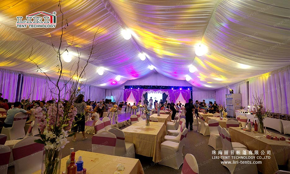 canvas marquee for outdoor wedding venue