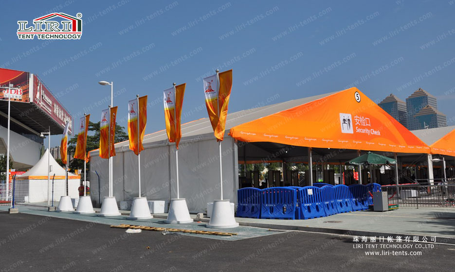 tent for security check