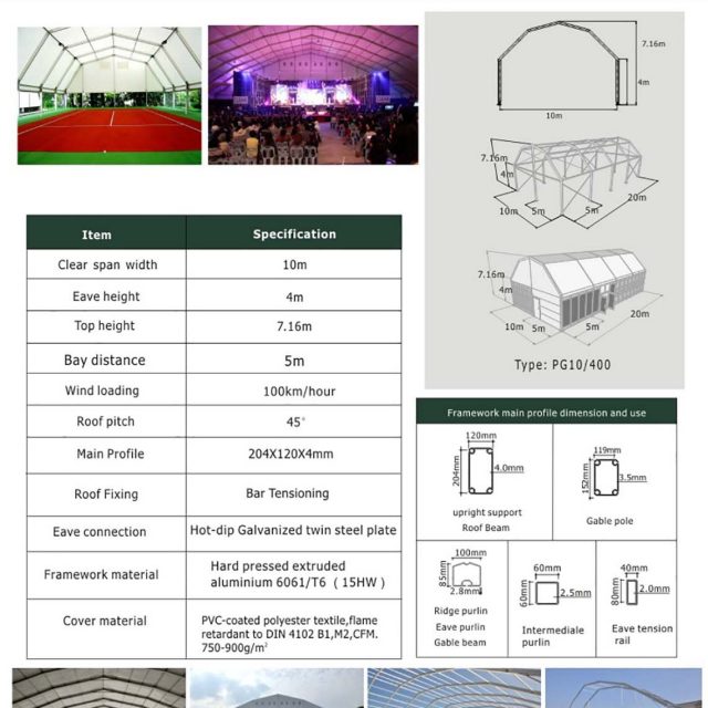 10m Span Polygon tent