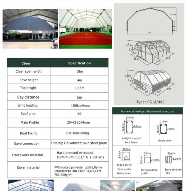 18m Span Polygon tent