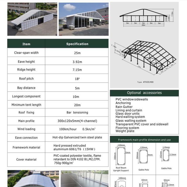 Carpa Arcum de 25 m de envergadura
