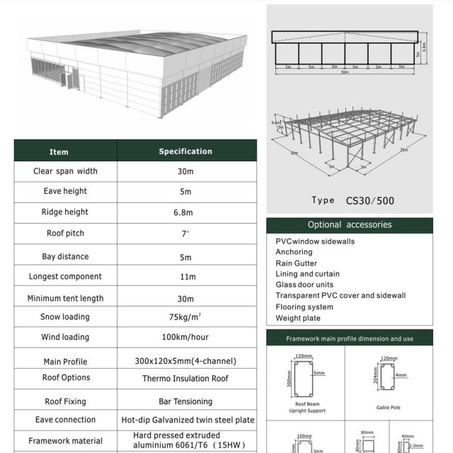 30m Span Cube Structure Tent