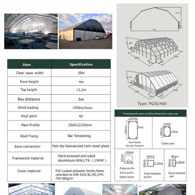 30m Span Polygon tent