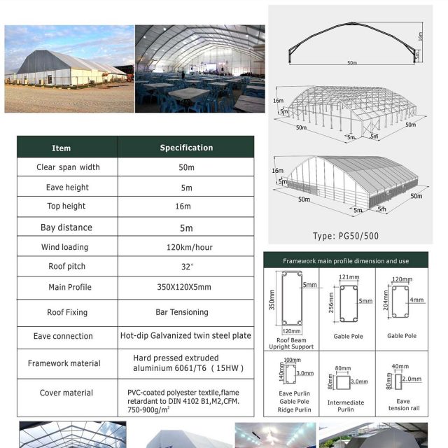 50m Span Polygon tent