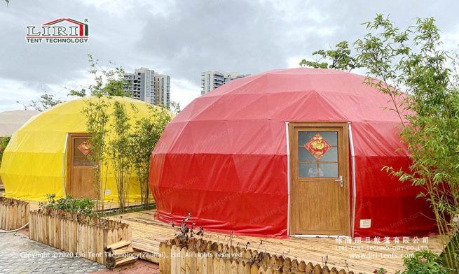 Tienda de campaña con cúpula geodésica semiovalada a la venta 3