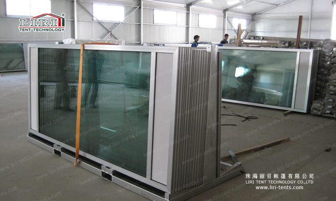 soporte para pared de cristal