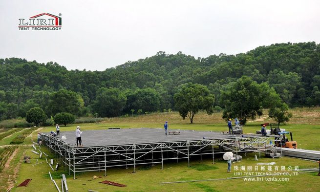 sistema de suelo para eventos al aire libre