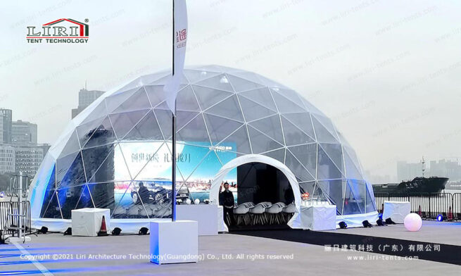 Carpa para eventos con cúpula geodésica 3