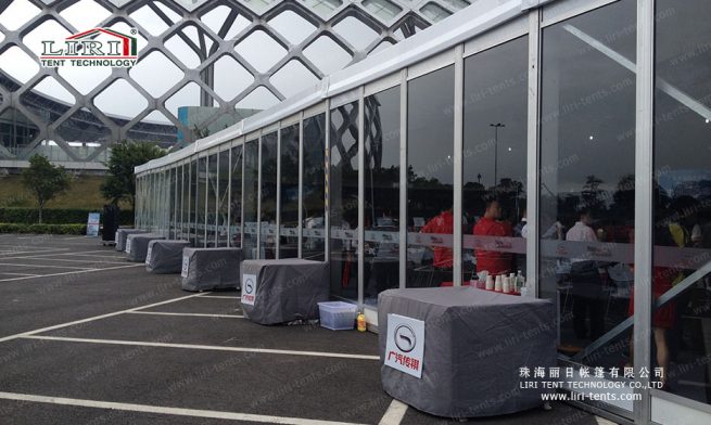 pared de cristal para carpa de eventos