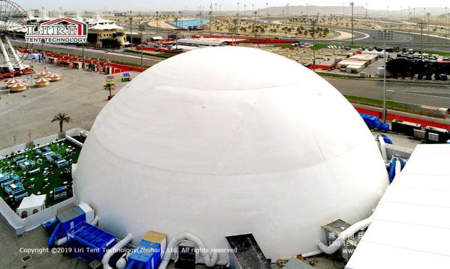 Carpa tipo cúpula esférica grande de 60 m 1