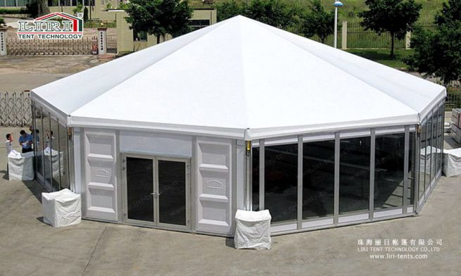 carpa octogonal con pared de ABS 2