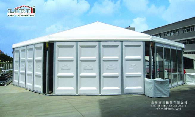 carpa octogonal con paredes de ABS