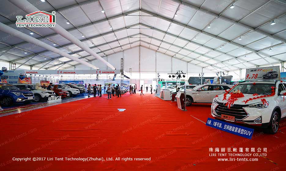 outdoor event tent with fabric