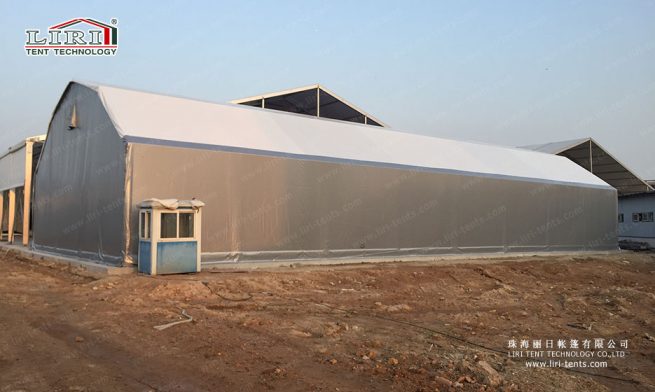 carpa industrial con estructura de acero