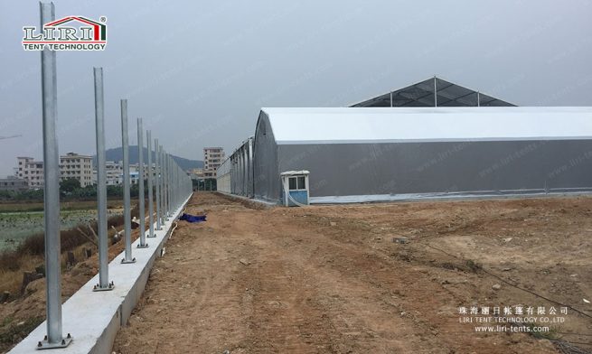 carpa con estructura de acero para almacenamiento