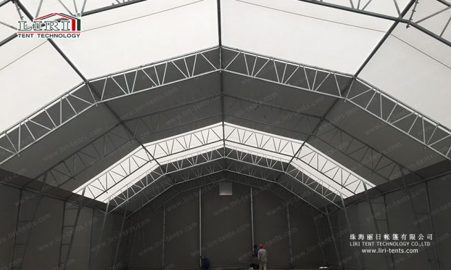 carpa de almacenamiento con estructura de acero