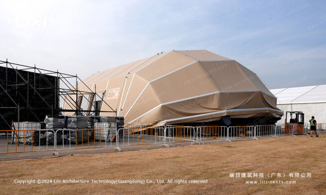 Carpa militar tipo hangar con cubierta abatible (5)