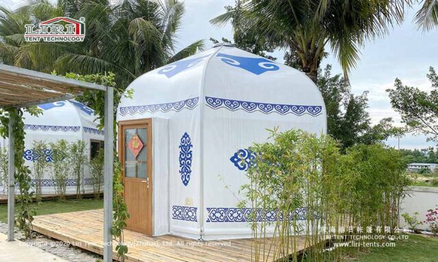 Tienda de glamping tipo yurta para exterior 1