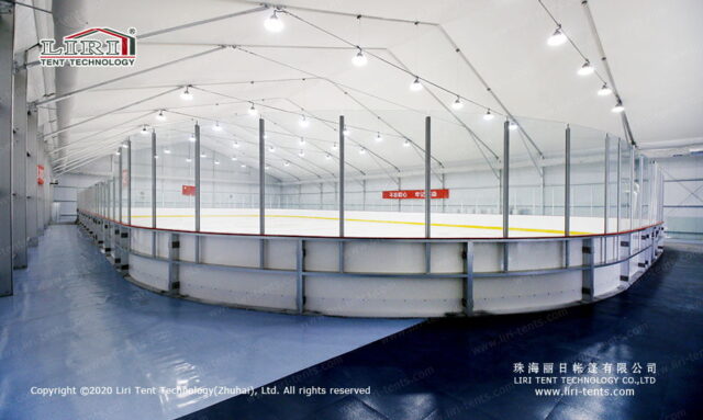 Carpa deportiva para pista de hockey sobre hielo al aire libre