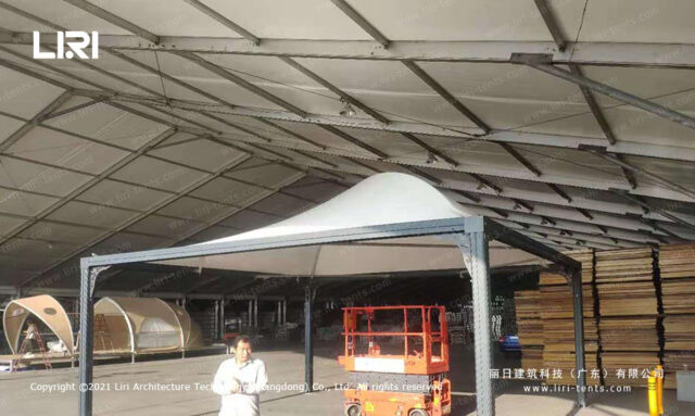 Carpa tipo pagoda blanca de 5x5