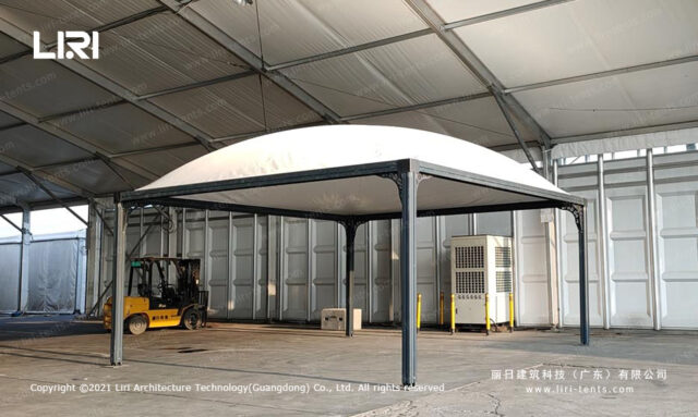 Carpa tipo pagoda de PVC