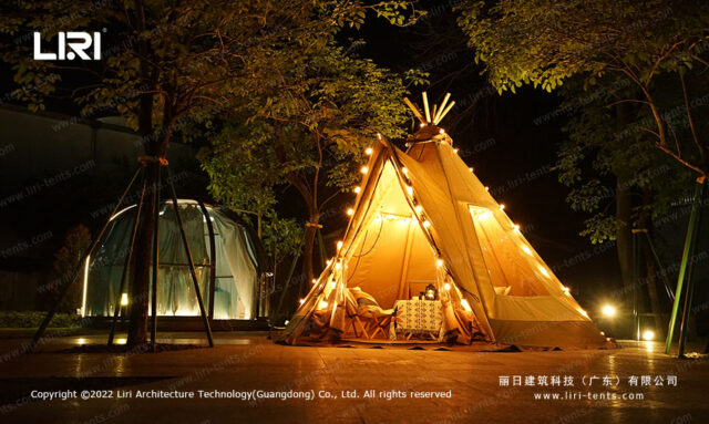 Tiendas tipi de glamping
