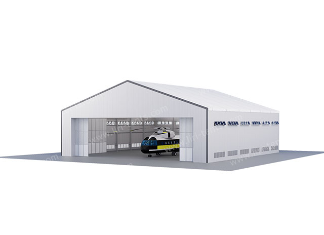 puerta de hangar con apertura lateral