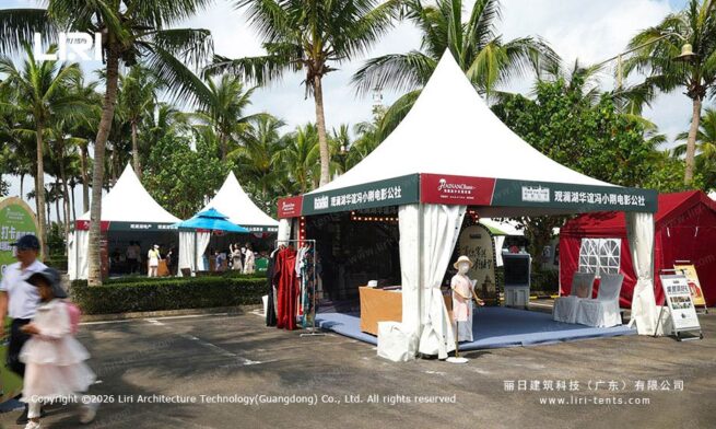 carpa tipo pagoda de 3 m y 6 m²